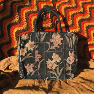 'TIGER LILY' NEEDLEPOINT TRAVEL BAG
