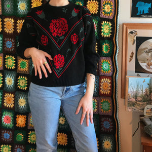 'ROSES ARE FALLING' SWEATER